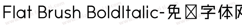 Flat Brush BoldItalic字体转换